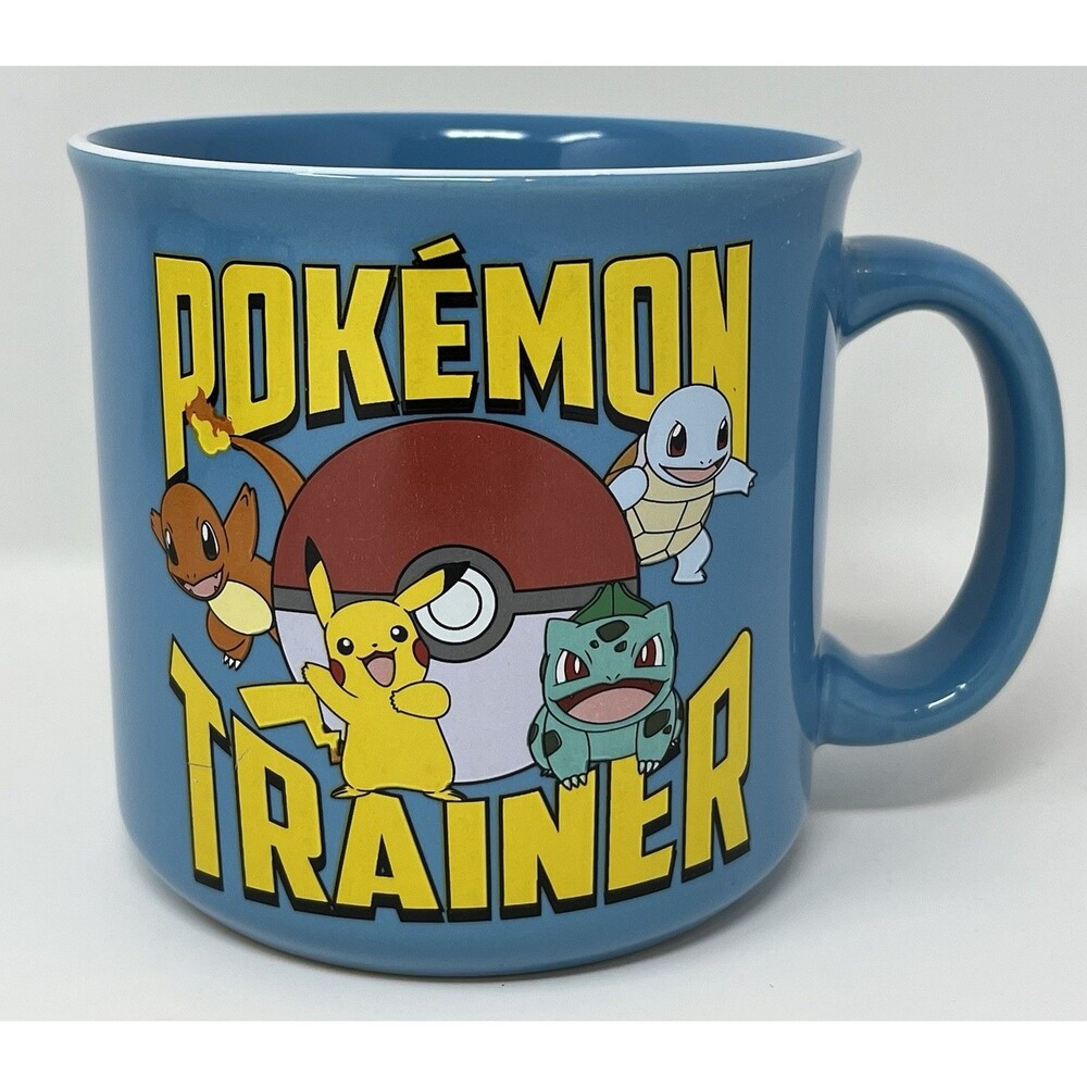 Silver Buffalo Pokémon Trainer 20oz Ceramic Camper Mug Pikachu Starters 2022